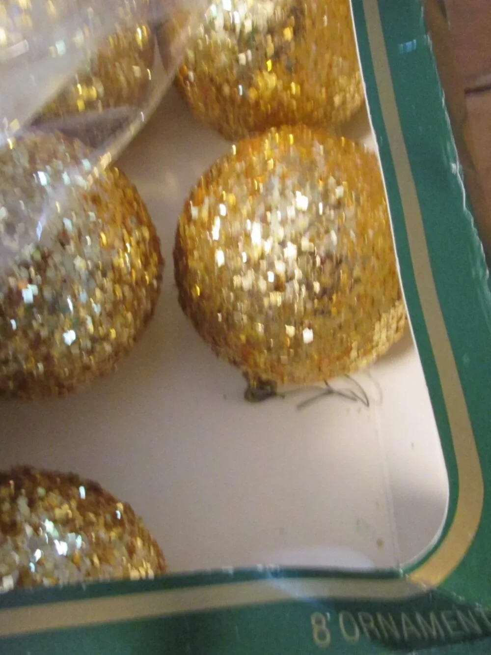 11 vtg Rausch Victorian heavy glitter MCM ornaments No Carolina rausch